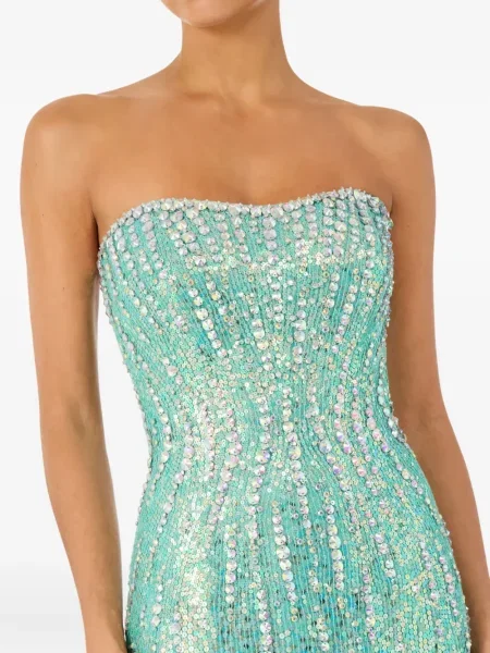 Rochie Jenny Packham de costum verde