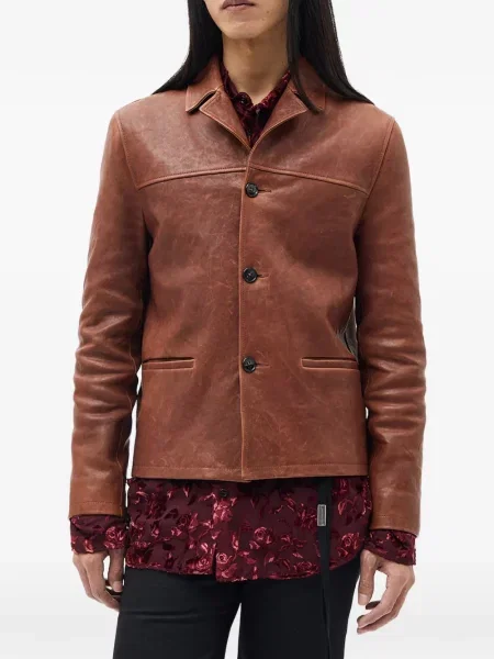 Geanta de piele Ann Demeulemeester maro