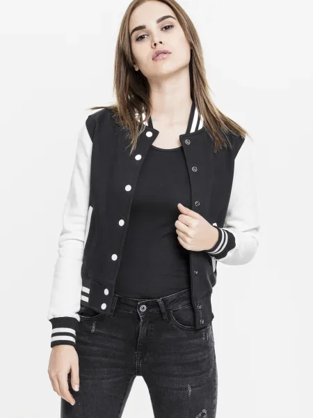 Urban Classics Hanorac alb / negru gri