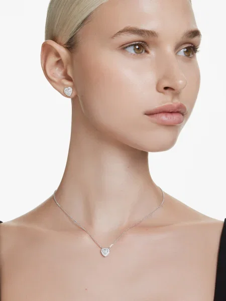 Swarovski colier si cercei CAPSULE argintiu