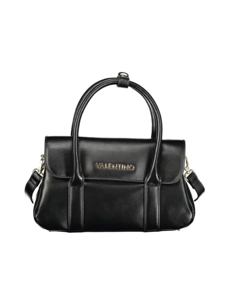 Lniana torebka Valentino Bags czarna