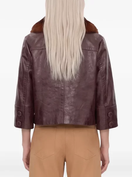 Gulerat geanta de piele Chloé violet