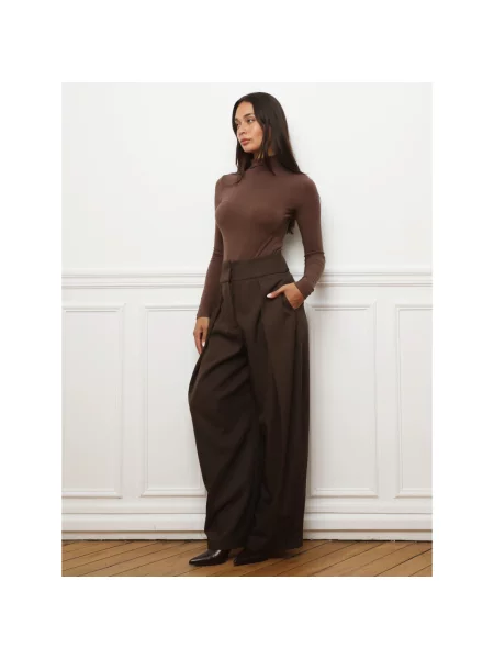 Nohavice La Modeuse hnedá