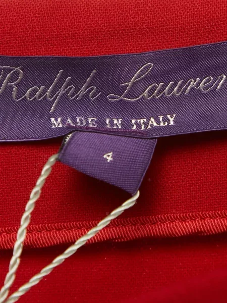 Fustă tip creion Ralph Lauren Collection de lână roșu