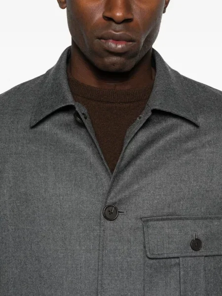 Geacă cămașă Emporio Armani de lână gri