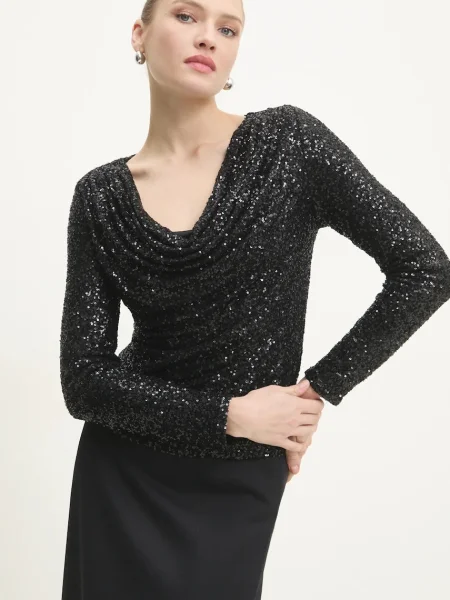 Блуза Answear Lab с апликация черно