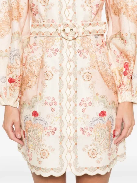 Rochie mini Zimmermann cu model floral cu imagine de costum
