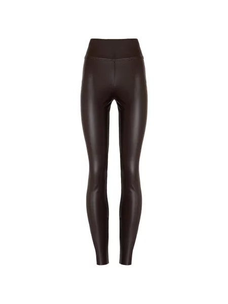 Leggings Wolford din piele maro