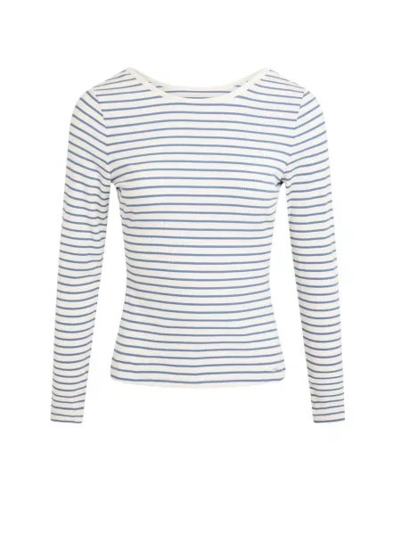 Tricou mânecă lungă Morgan De Toi cu dungi albastru