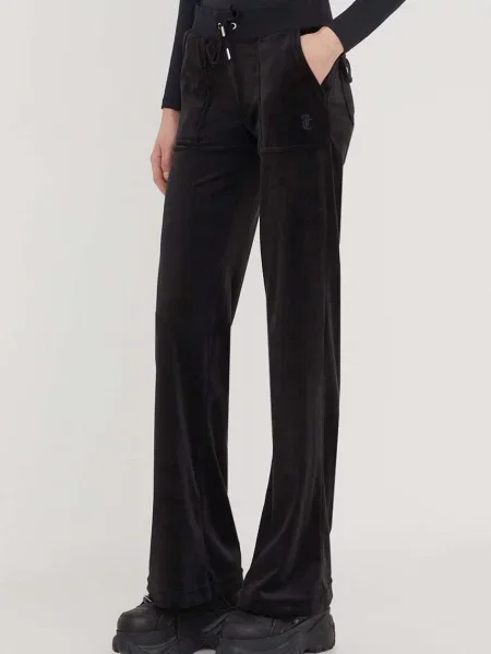 Juicy Couture Spodnie dresowe Layla Flared Leg czarny