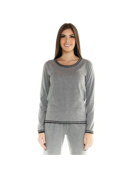 Lung tricou Leone 1947 cu mâneci lungi gri
