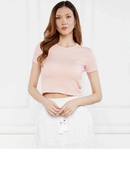 GUESS Tricou | Cropped Fit roz