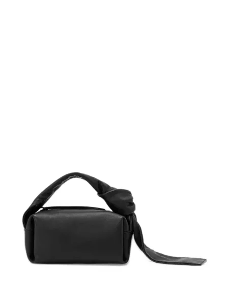 Кожена чанта Allsaints черно