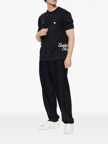 Μπλούζα Emporio Armani με κέντημα μπλε