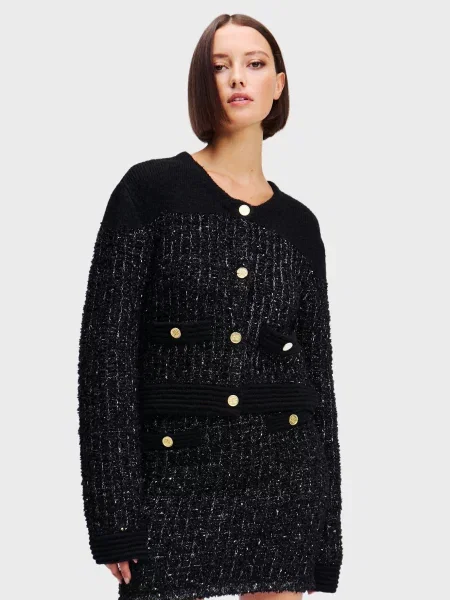 Трикотажний кардиган Karl Lagerfeld чорний