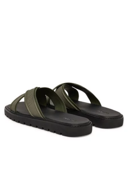 Šlepetės Calvin Klein Sq Molded Sandal Xcross Wb žalia
