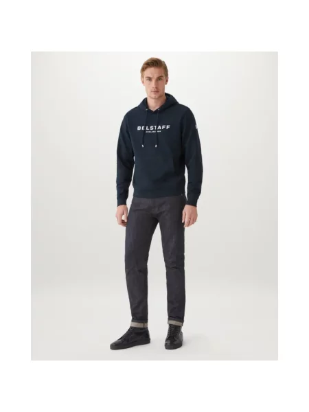 Bluza z kapturem Belstaff z kapturem niebieska
