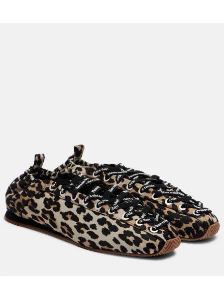Balerini Ganni cu imagine cu model leopard maro
