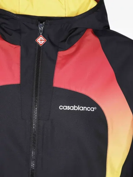 Geacă Casablanca cu glugă cu imagine cu gradient negru