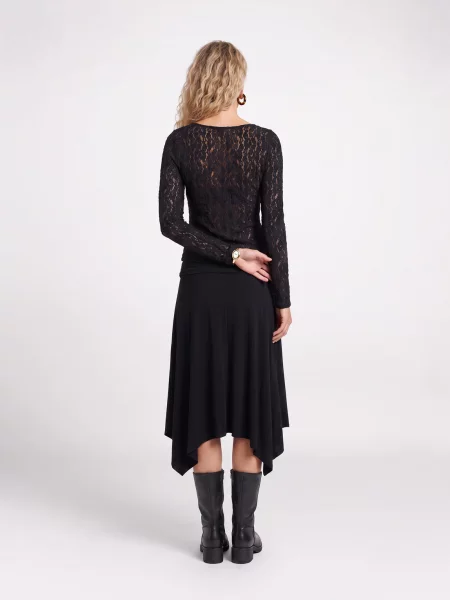 Top Vero Moda din dantelă negru