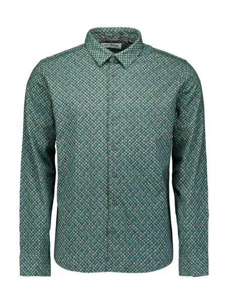 No Excess Košile tmavě šedá / smaragdová černá