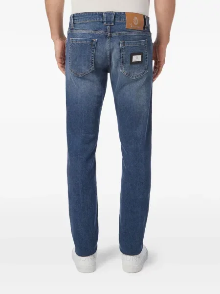 Traperice ravnih nogavica Billionaire s autogramom plava