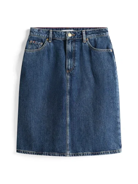 Tommy Hilfiger Fustă de blugi Bleumarin Straight Fit albastru