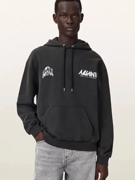 AllSaints кофта з капюшоном CHROMIUM