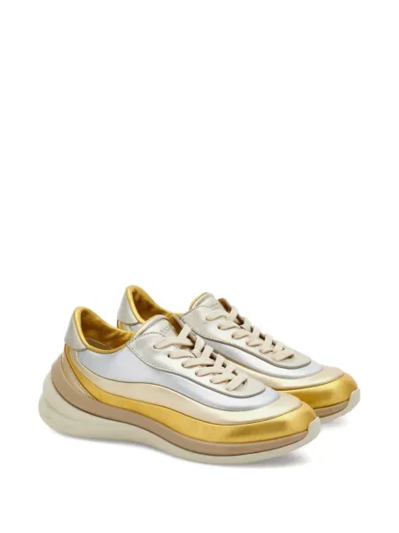 Sneakerși Ferragamo cu dungi auriu