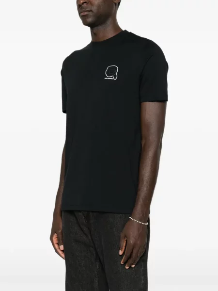 Tricou Karl Lagerfeld cu autograf negru