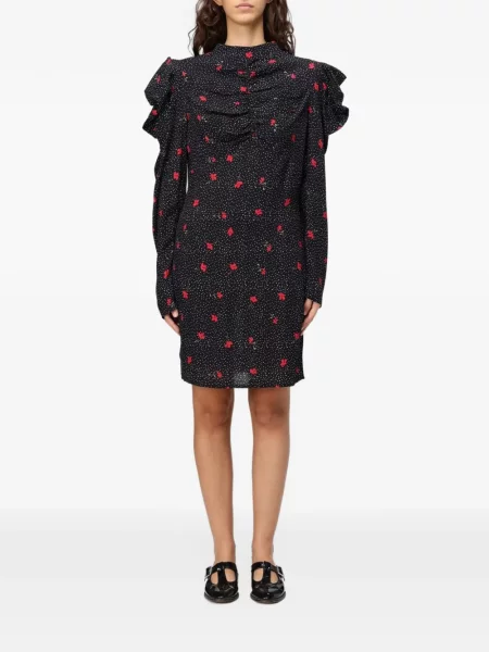 Rochie mini Mar De Margaritas cu model floral cu imagine negru