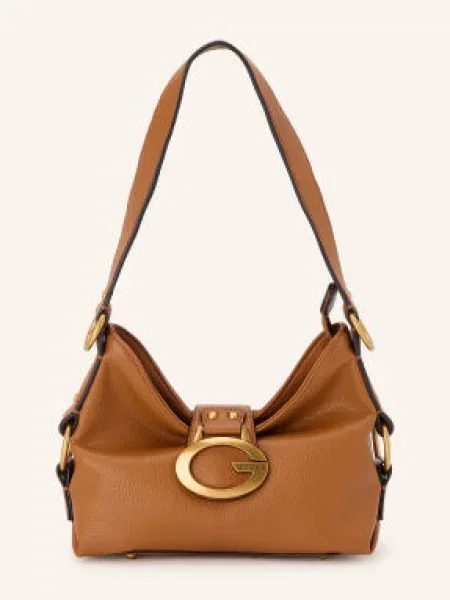 Guess Kabelka Přes Rameno Camden Mini koňaková / zlatá