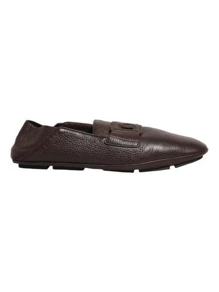 Półbuty Dolce And Gabbana skórzane brązowe