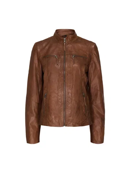 Kurtka skórzana Notyz klasyczna brązowa