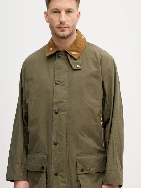 Barbour férfi kabát pamuttal zöld