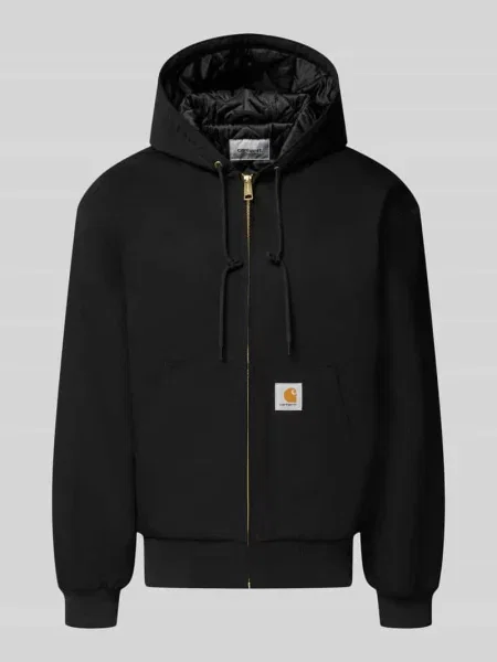 Kurtka z naszywką z logo i kieszenią kangurka Carhartt Work In Progress czarna
