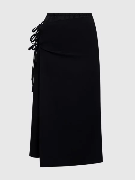 Спідниця міді з вовни Y`s Yamamoto чорна