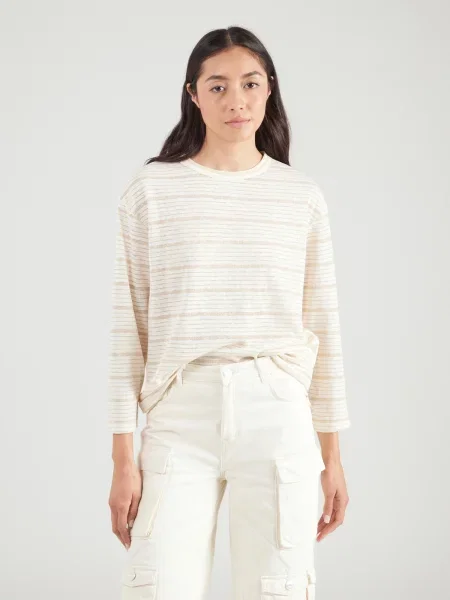 Pepe Jeans Tričko CAROLA krémová biela