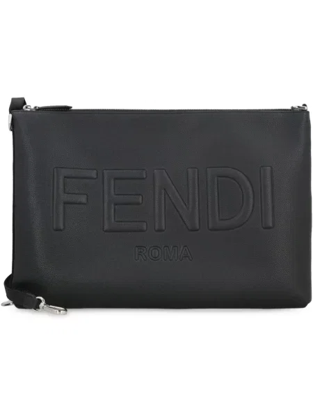 Nerka Fendi skórzana czarna