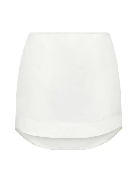 JW Anderson spódnica z domieszką lnu Curved Hem Mini mini prosta beżowy