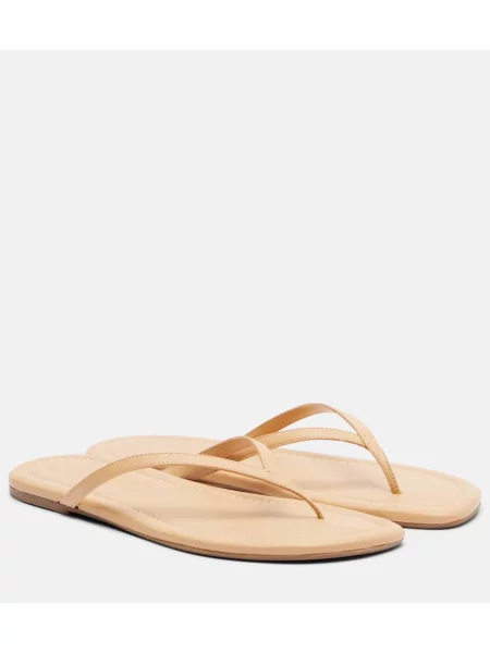 Chiloți tanga Staud din piele bej