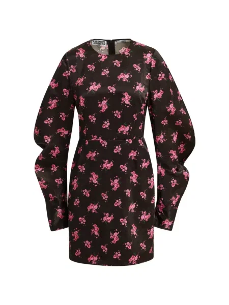 Rochie mini Essentiel Antwerp cu model floral cu imagine negru