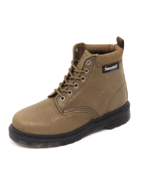 Botki Dr. Martens skórzane retro zielone