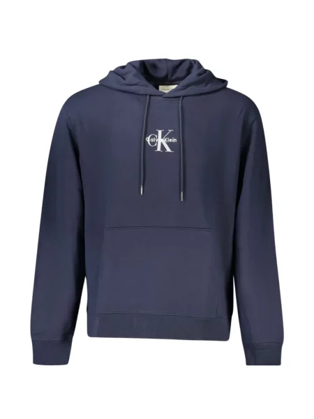 Hanorac cu glugă Calvin Klein cu imagine albastru