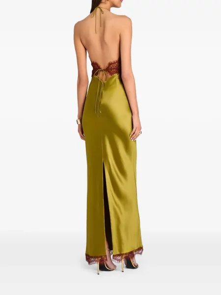 Rochie Retrofete din dantelă verde