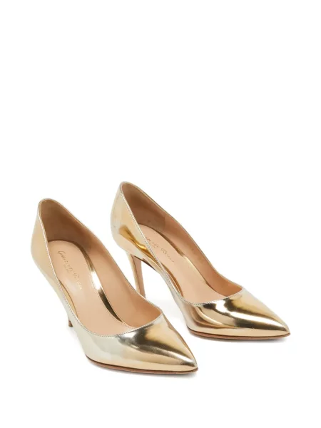 Pantofi cu toc Gianvito Rossi din piele auriu