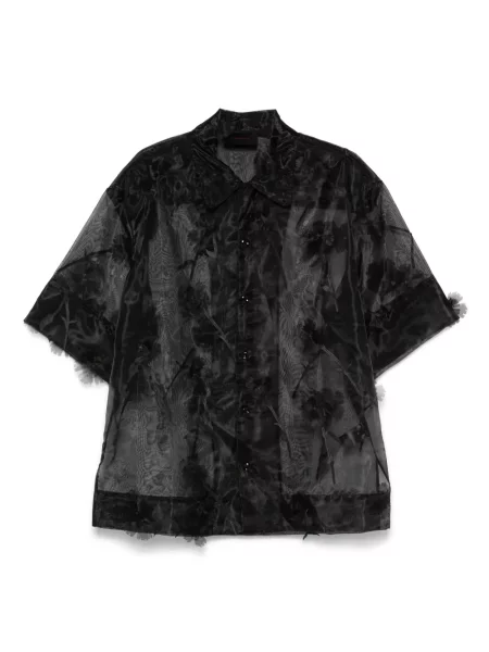 Průsvitná košile Simone Rocha černá