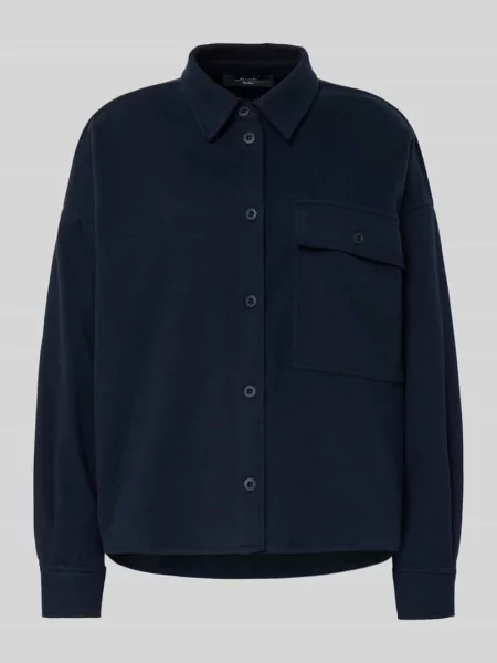 Bluzka koszulowa o kroju oversized z dodatkiem bawełny model ‘NANCY’ Weekend Max Mara