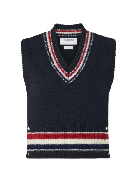 Vestă Thom Browne cu dungi albastru