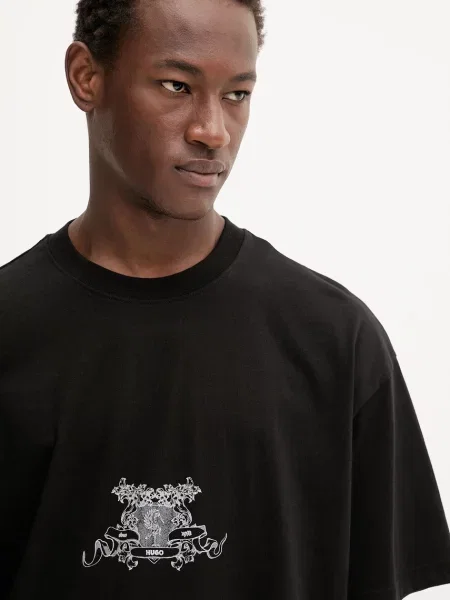 HUGO T-Shirt Duarms Oversize czarny